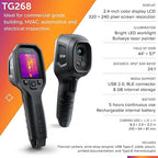 FLIR TG268 Thermal Imaging Camera with Spot IR Super Resolution 320x240 (160x120 Native IR) and Bullseye Laser: Commercial Grade Infrared Camera for Building Inspection, HVAC and Electrical