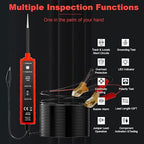 Power Circuit Probe Tester 6V-24V DC Test Light Car Fuse Tester Tool 12V Short Circuit Finder 12V Auto Electrical Tester Kit Component Tester Polarity Identify with Overload Protection,Long Test Lead