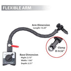 Clockwise Tools Magnetic Base, MGBR-04, Flexible Arm Magnetic Stand for Digital Dial Indicators, 176lbs Max Pull