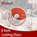 findmall 100 Pack 6" x.045 x7/8" Cut-Off Wheel - Metal and Stainless Steel Cutting Discs, Fir for Cutting Steel, Iron, Plastic, Stainless Steel, Etc
