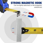 WORKPRO 25FT Auto-Lock Tape Measure, 1/8 Fractions Easy Read Measuring Tape, Double Retract Measurement Tape Accuracy 1/32 for Engineer,with Magnetic Hook, Rubber Protective Casing