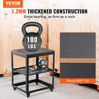 VEVOR Planer Stand, 100 lbs / 45 kg heavy loads, Three-Gear Height Adjustable Thickness Planer Table,with 4 Stable Casters & Storage Space, for most planers, saws, bench-top machines, power tools