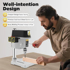 340W Bench Drill Press 3 Adjustable Speed Tabletop Drilling Machine Mini Precision Benchtop for Metal Wooden Jewelry DIY and Crafts Projects