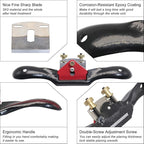 2pcs Adjustable SpokeShave with Flat Base, 6pcs Metal Blade and 1pcs Portable Woodworking Planes Wood Working Hand Tool Perfect for Wood Craft, Craver, Working