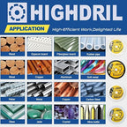 HIGHDRIL 3" 75mm Circular Saw Blade Set 4pcs - Diamond/HSS/Carbide Cutting Disc for Angle Grinder Cutting Metal Copper Aluminum Plastic Wood Glass