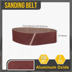 3 x 24 Inch Sanding Belt, 10 Pcs 150 Grit Knife Sharpener Belts Work Sharpening for Belt Sander Knife Carving Tool Metal Working