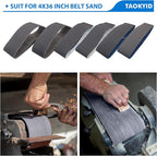 Taokyid 12 Pack 4x36 Inch Sanding Belts- Silicon Carbide Knife Sharpening Sander Belts, 2 Pcs Each of 120, 240, 400, 600, 800, 1000 Grits Sanding Belts For 4x36 Belt Sander, Sanding Belts 4x36