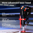 Monport Effi13S 130W Upgraded CO2 Laser Engraver, 51x35 Laser Engraving Machine with Built-in Water Chiller, Autofocus Autolift,Fume Extractor,Air Assist, Digital Control Panel Industrial Laser Cutter