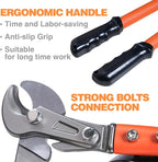 24 Inch Heavy Duty Cable Cutter with Ergonomic handle, Industrial Strength Cutter for Copper and Aluminium Cables and Rppes