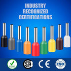 New Age America® 390pcs Wire Ferrules Kit | AWG 16-2 | Copper & Nylon | Uninsulated & Insulated Cord Pin End Terminal | Wire Ends Terminal Kit | AWG 16, 14, 12, 10, 8, 6, 4, 2 | Crimp Connectors