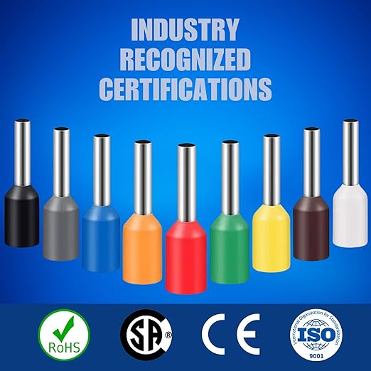 New Age America® 390pcs Wire Ferrules Kit | AWG 16-2 | Copper & Nylon | Uninsulated & Insulated Cord Pin End Terminal | Wire Ends Terminal Kit | AWG 16, 14, 12, 10, 8, 6, 4, 2 | Crimp Connectors