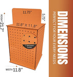 TORCHED DISPLAYS Rotating Pegboard Display… (Orange)