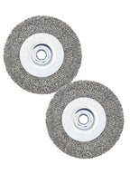 Crimped Wire Wheel Brush 4in 5/8-11 Threads Arbor for 4-1/2" Angle Grinder Metal Rust Paint Stain Removal - 2pcs