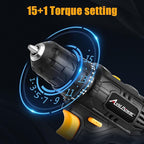 AVID POWER 20V Cordless Drill Set 320 In-lbs Torque Power Drill/Driver Kit with 2 Variable Speed, 3/8'' Keyless Chuck
