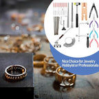Chumia Jewelers Tools Set Including Jeweler's Saw Frame 144 Blades Third Hand Tweezers Wooden Pin Clamp Multipurpose Needle File Wooden Ring Clamp Ring Sizer Mandrel Measuring Tool Mallet Hammer