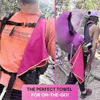 Backpacking Ultralight Quick Dry Microfiber Soft Fast Drying Hand and Face Towel Wash Cloth Camping Yoga Hiking Active Lifestyle Small (Magenta, Small)