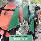 Backpacking Ultralight Quick Dry Microfiber Soft Fast Drying Hand and Face Towel Wash Cloth Camping Yoga Hiking Active Lifestyle Small (Green, Small)