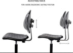 Chair Master Table Height Chair/Stool-Easy to Clean! Deluxe Ergonomic Polyurethane Chair. 5" of Height Adj (15.5"-20.5") 450 lb Capacity. Automotive, Lab, Garage, Home, Office (Glides, Black)