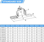 12Pcs 7 7/8Inch (200mm) 304 Stainless Steel Conduit Clamps, U-Tube Strap Pipe Clamp 2 Hole Strap U Bracket Rigid Pipe Metal Conduit Strap Tension Clips U-tube Clamp