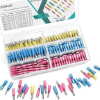 Qibaok 320PCS Heat Shrink Bullet Connectors Kit Female & Male Bullet Butt Terminals Insulated Waterproof Electrical Marine Crimp Automotive Connectors