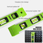 9 Inch Torpedo Level, Magnetic Bubble Level with 45°/90°/180° Bubble Vials, Shock Resistant Leveler Tool for Measuring (4)