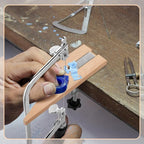 Lasnten 3 in 1 Professional Jeweler's Saw Set Saw Frame Adjustable with 144 Blades Wooden Bench Pin Clamp Set V-slot Bench Pin Jewelers Versatile Tools for Precise Jewelry Making DIY Wood Metal