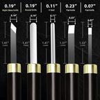 BAIQI Carve Tool Set High Carbon Steel Sharp Engrave Kit 5 Pcs Hand Carve Tool Kit for Wood Soap Stone Seal Sculpture Engraving Cutting Knife Set DIY Craft