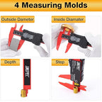 Digital Caliper 6 inch Digital Micrometer Caliper,ABS Body for Accurate Measurements with LCD Screen, Auto-Off Feature, Inch and Millimeter Conversion
