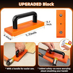 Laminate Wood Flooring Installation Kit, 6 in 1 Vinyl Flooring Tools with Double-Faced Mallet, Tapping Block with Handle, 2 in 1 Flooring Spacers, Heavy Duty Pull Bar, 40 Spacers, Tape Measure