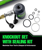 1/2" - 4" Hydraulic Knockout Punch Set | 15 US Tons | Knock Out Set with 10 Dies | Punching Capacity 11-16 Gauge | 1 Year WARRENTY | Staten Tools
