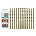 7/32 inch Cobalt Drill Bits (12Pcs), M35 HSS Metal Jobber Length Twist Drill Bit Set for Hard Metal, Stainless Steel, Iron, Copper, Aluminium, Brass, Plastic & Wood