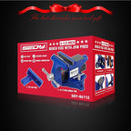 Heavy Duty Bench Vise 4.5 Inch: Table Clamp Woodworking Vice Press Drill Tools Workbench Wood Metal Pipe Work Shop Block Swivel Slide Cross Welding Machine Kit Milling Grip Precision Magnetic Jaw Pad