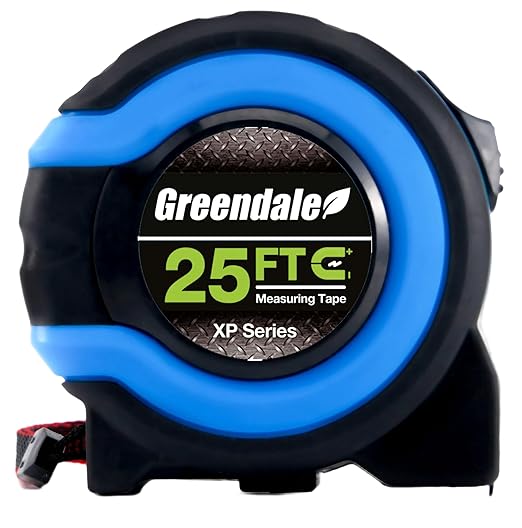 Greendale - 6 Pack - 25 ft Tape Measures - Easy to Read Fractions to 1/8th inch - Magnetic Tip - Thumb and Quick Lock - Autowind - Belt Clip - Blue