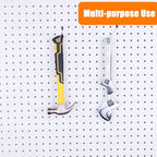 Pegboard Hooks, 6 Inch 50-Pack,Sturdy and Durable L Shape Galvanized Metal suitbale for 1/4 and 1/8 Pegboard Hooks with Rubber Tipped,Pegboard Hooks for Garage,Office,Kitchen,Store(Silver)