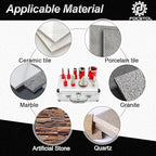 Diamond Core Drill Bit Set - FOCSTOL 9pcs Diamond Hole Saw Kit for Porcelain Tile Ceramic Marble Granite (6/8/10/20/35/50mm+20mm Finger Milling Bit+50mm Beveling Chamfer Bit+Hex)