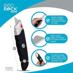 INTERNET'S BEST Premium Utility Knife | Retractable Box Cutter with Rubber Handle | Heavy-Duty Cutting for Cardboard, Carpet, Plastic | Retractable Blade | Includes 1 Razor Knife & Extra Blades
