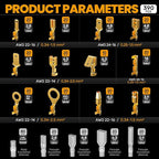 SOMELINE Open Terminal Connector Crimping Tool Kit, with 12 Sizes Wire Terminals, Male Female Disconnect Terminals, 24-14 AWG Crimper, Ratcheting Wire Crimper, Crimping Pliers, Wire Crimp Tool