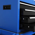 Rolling Tool Cabinet Tool Box, 5-Drawer Storage Chest with Detachable Organizer, Removable Portable Tool Box for Garage Warehouse (Blue)