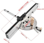 Precision Miter Gauge for Maximum Stock Support and Repetitive Cut Flip Stop