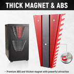 ALOANES 52-Slot Magnetic Metal Wrench Organizer, Fit SAE & Metric Wrench Storage, Tool Organizer for Tool Box and Drawer, 4 Pack(Red&Black)