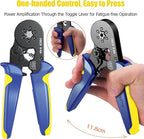 Preciva Ferrule Crimping Tool Kit with 1900PCS Wire Connectors, Hexagonal AWG23-10 Sawtooth Self-Adjustable Ratchet Wire Terminals Crimper Kit