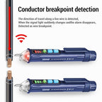 Voltage Tester, Non Contact AC Voltage Tester Pen, Wire Breakpoint Finder, Dual Range 12V-1000V/48V-1000V, Buzzer Flashing LED Alarm, Flashlight (Blue)