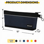 TICONN Tool Pouches with Zipper, 1680D Oxford Small Tool Bags, Waterproof Utility Bag Zipper Pouch for Tool Organizers and Storage (6 Pack Large)