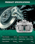 SCITOO Rear Brake Calipers With Bracket 18B4713 18B4712 Compatible For Chevy Blazer/S10, For GMC Jimmy 98-05 For GMC Sonoma 98-04 For Isuzu Hombre 98-00 For Oldsmobile Bravada 98-01