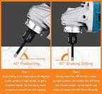 1/4" Dry Diamond Drill Bit Set of 2 Packs, 6mm Tile Hole Saw Drill Bits for Granite Marble Ceramic Glass Porcelain Tiles Stones and Flower-Pots, Core Drill Bits with 5/8-11 Thread for Angle Grinders