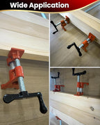 Pipe Clamps 3/4 inch 6 Pack Pipe Clamp with Unique Foot Ideal for Carpentry, Home Improvement, and DIY Projects Wood Gluing Clamps (Orange, 3/4 IN)