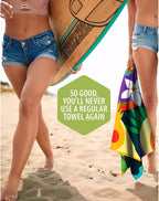 VENTURE 4TH Microfiber Beach Towel: Quick-Dry, Compact, Sand-Free, Absorbent, Sandproof and Lightweight - Perfect for Camping, Beach, and Roadtrips (Rainforest Cockatoo Design | 35x78 inches)