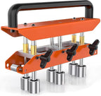 3 Station Roller, 0-90 ° Angle Large Radius Sheet Roller Bender, Aluminum Standing Seam Roofing Tools (Brown)