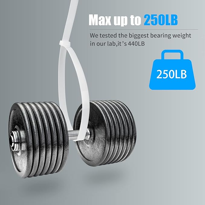 12 inch White Zip Ties Heavy Duty 80 PCS, 250 LBS Ultra Exclusive Strong Plastic Wire Ties, Large Cable Ties Extra Long Tie Wraps, Indoor and Outdoor UV Resistant
