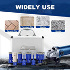 SHDIATOOL Diamond Core Drilling Bits Set for Porcelain Hole Saw Cutter for Tile Marble Ceramic Granite Kit 5/8-inch-11 8pieces